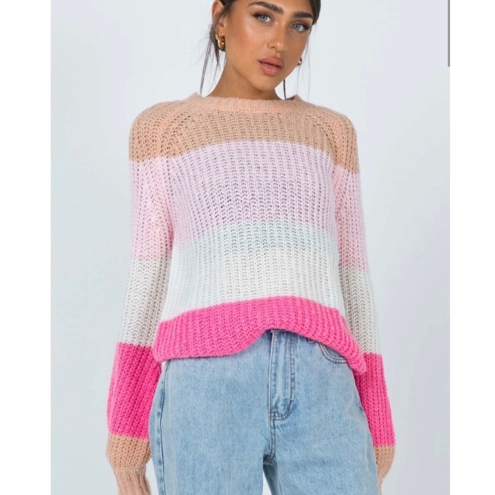 Princess Polly Striped Knit Sweater